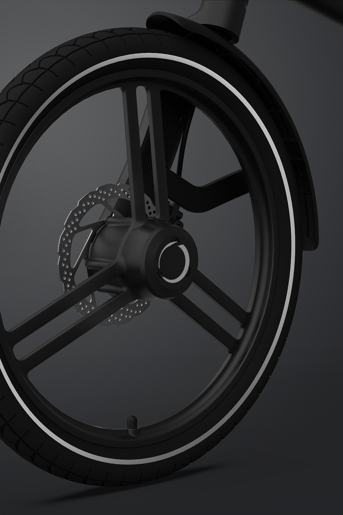 OMVOS Hyphen Folding E-bike in-wheel motor 電動摺疊輔助自行車前置電機